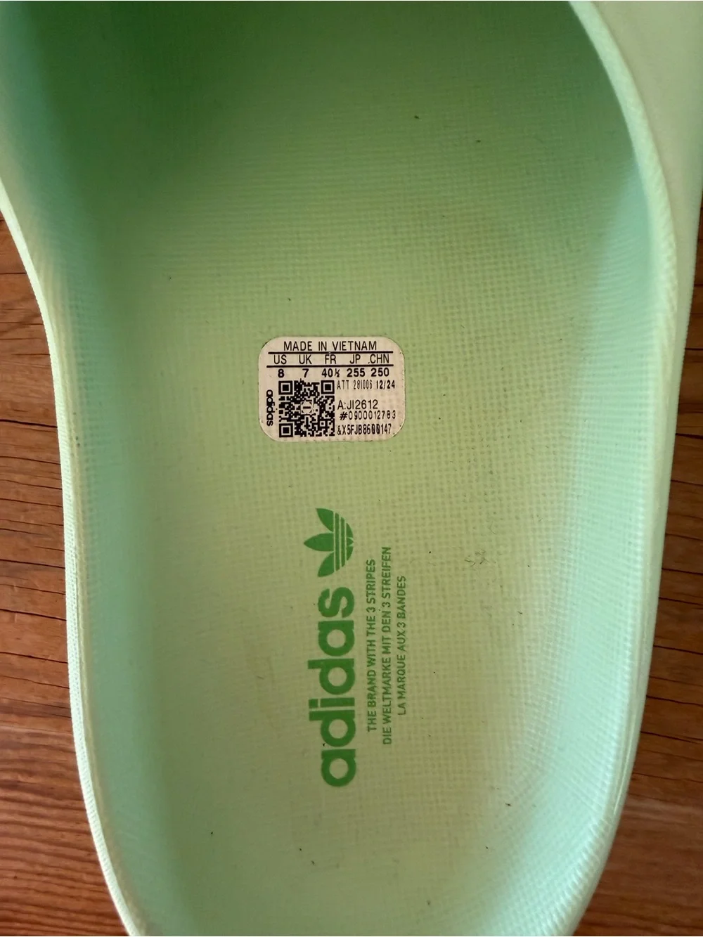 Adidas Adifoam Stan Smith Slides Energy Green Chunky Sandals Platform Women’s 8 - Picture 7 of 8
